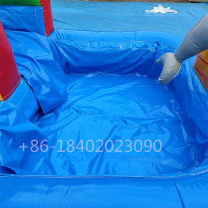 Commercial 15ft Dual Lane Waterslide With Large Pool Inflatable Water Slide For Kids Summer Fun