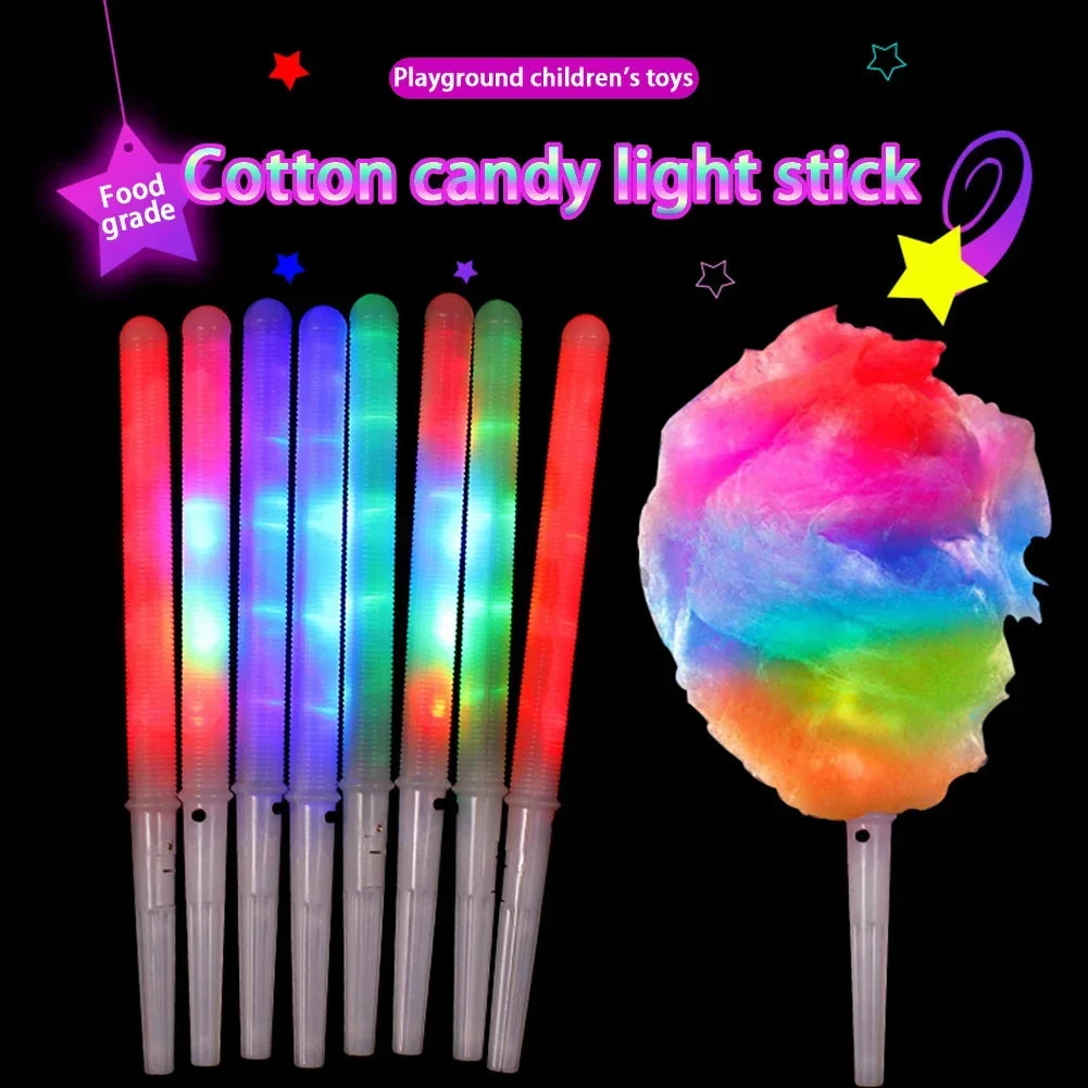 Cotton Candy LED Glow Sticks Bulk Colorful RGB Glow Foam Stick Cheer Tube Dark Light for Xmas Birthday Wedding Party Supplies