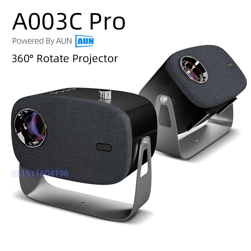 AUN A003C MINI Projector Theater 3D Portable Home Cinema LED Videoprojector WIFI Mirror Android IOS SmartPhone 1080P 4K Movie