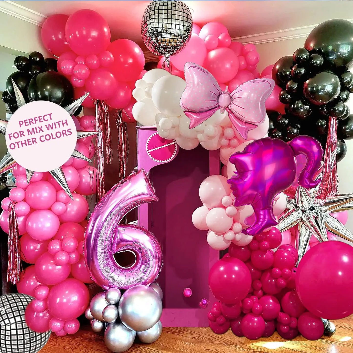 128-Piece Disco Bow Balloon Kit