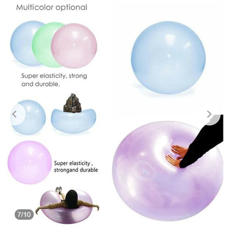 Kids Blow Up Balloon Toy Children Outdoor Inflatable Ball Decompress Ball Fun Party Game Summer Gift Inflatable Elastic Ball