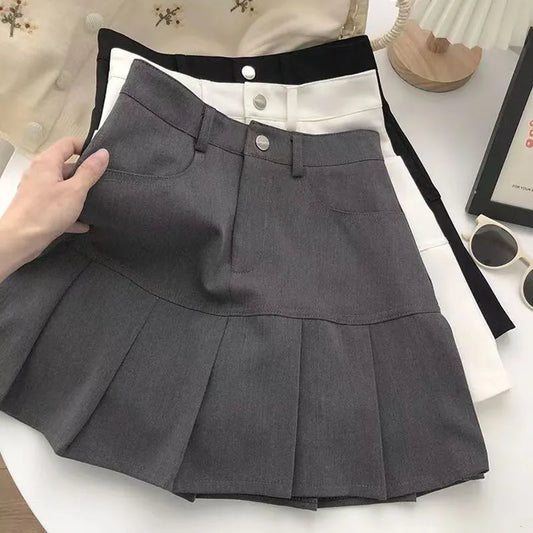 High Waist Pleated Skirt