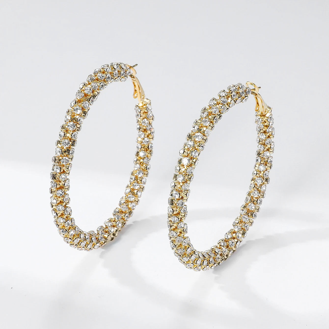 Sparkling Crystal Hoop Earrings