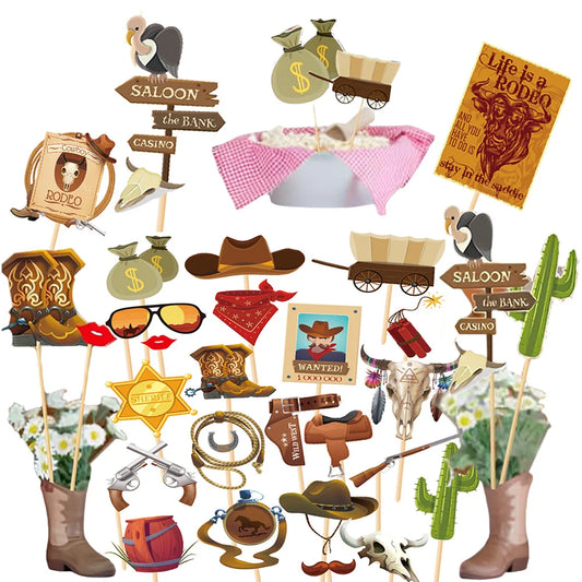 25 Piece Wild West Party Props