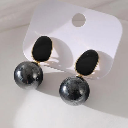 Elegant Enamel Drop Earrings