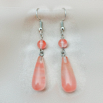 Natural Stone Drop Earrings