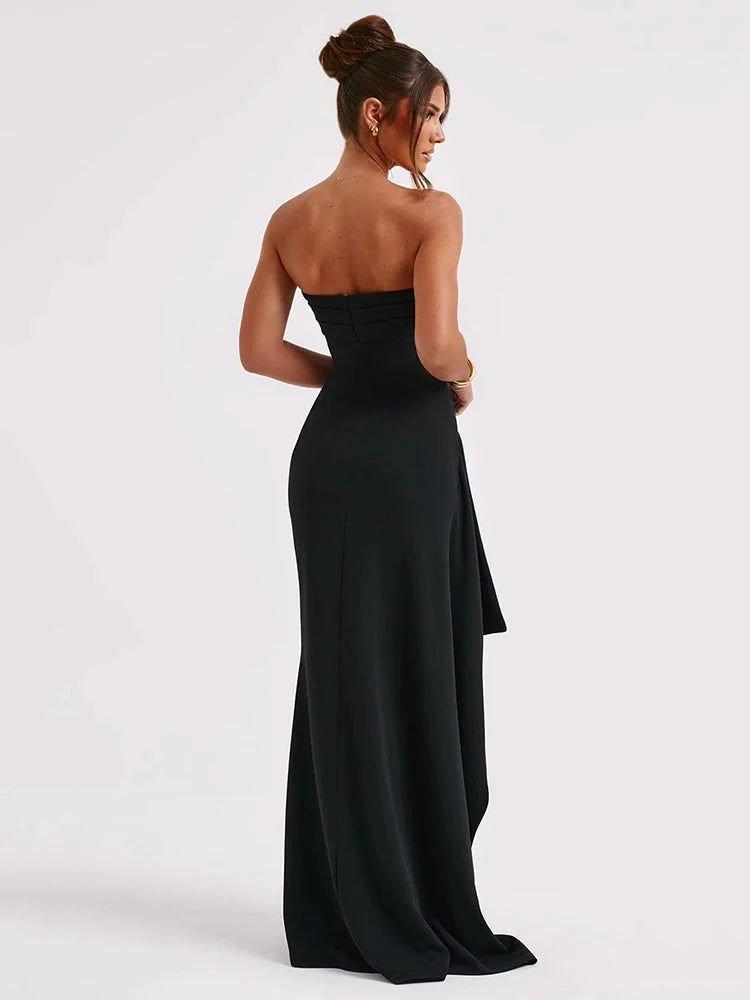 Backless High Split Maxi Dress