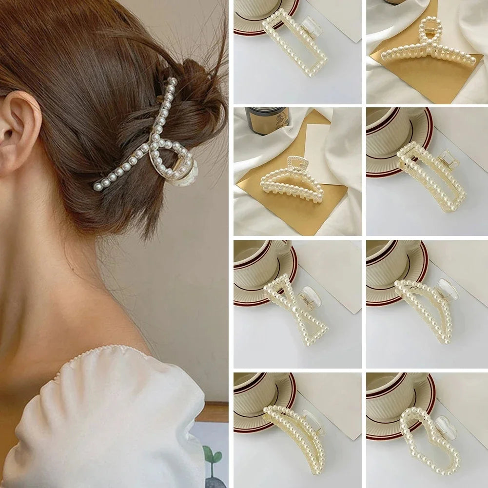 Elegant Pearls Claw Clip Collection