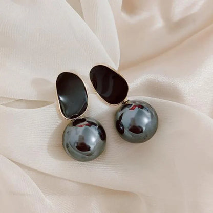 Elegant Enamel Drop Earrings