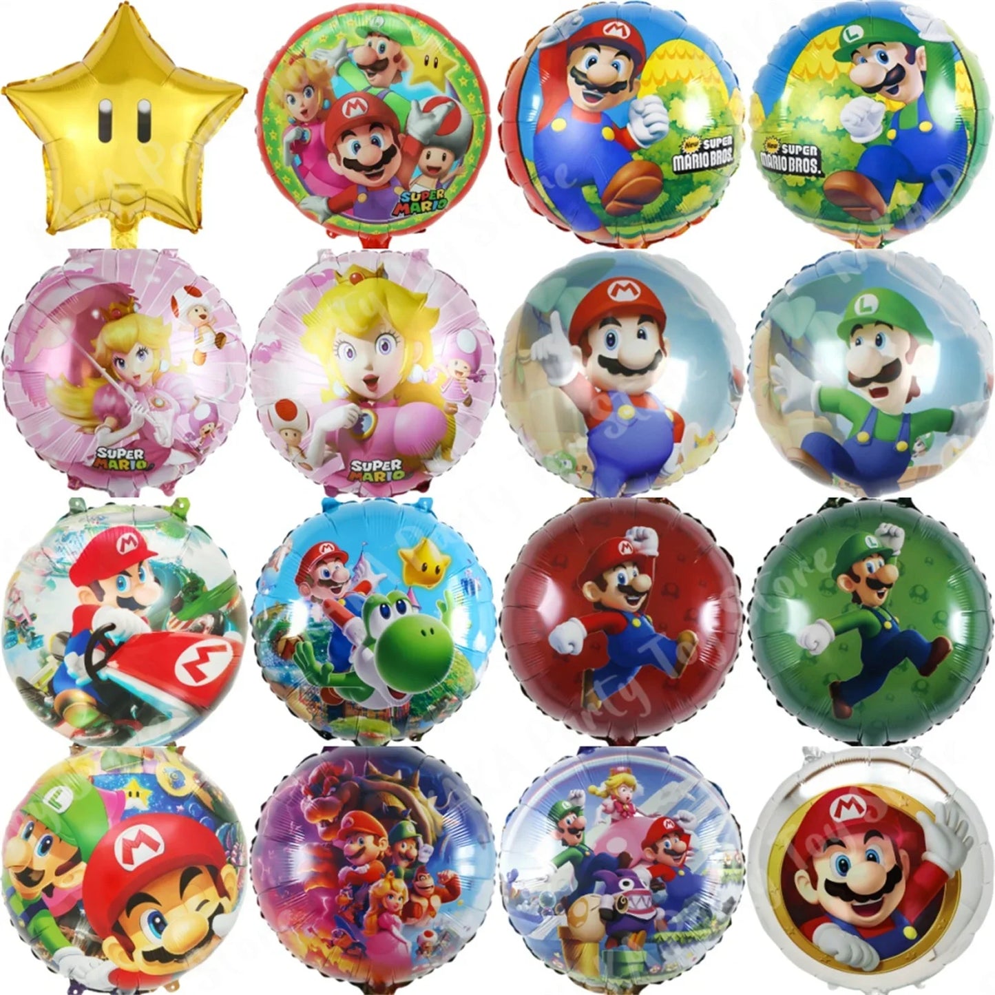 Game Super Mario Bros Foil Balloon Children's Birthday Party Supplies Decoration Baby Shower Inflatable Boys Toys Surprise Gifts