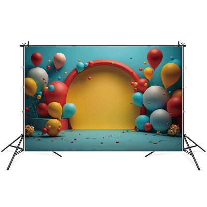 Candy Color Balloon Photography Backdrops  Arch Wall Scene Personalized Children's Photobooth Photo Backgrounds Props