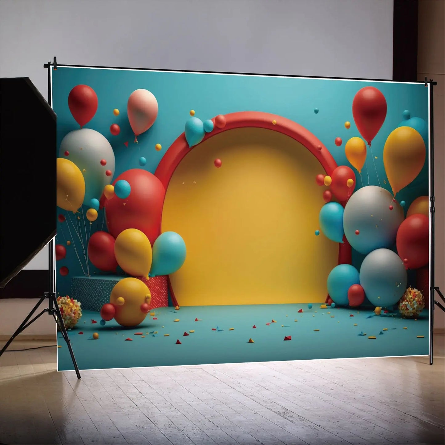 Candy Color Balloon Photography Backdrops  Arch Wall Scene Personalized Children's Photobooth Photo Backgrounds Props