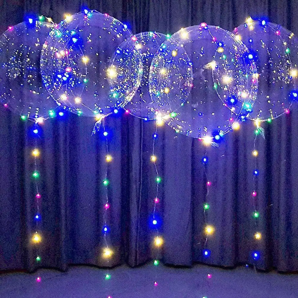 3 Luminous Balloons - 20in LED with Light String