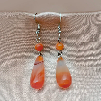 Natural Stone Drop Earrings