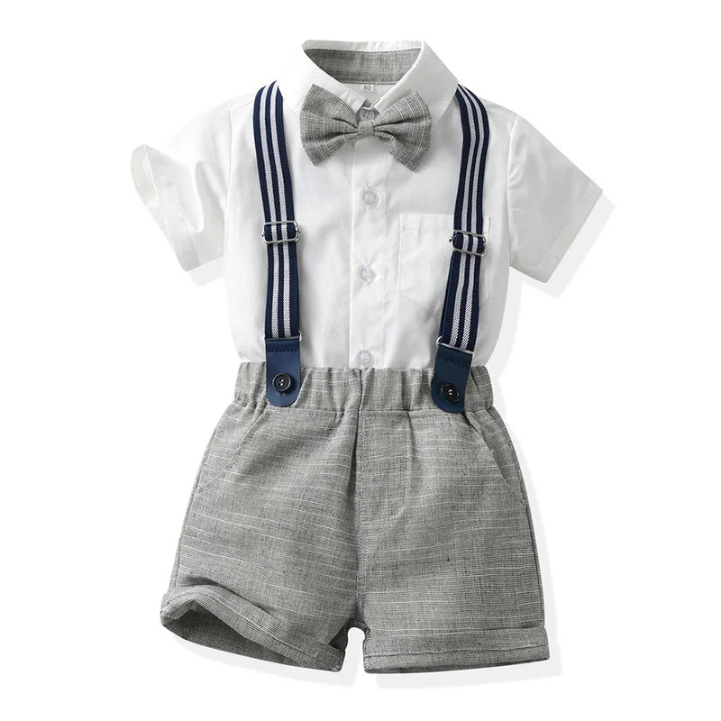 Boys Suspenders & Shorts Set